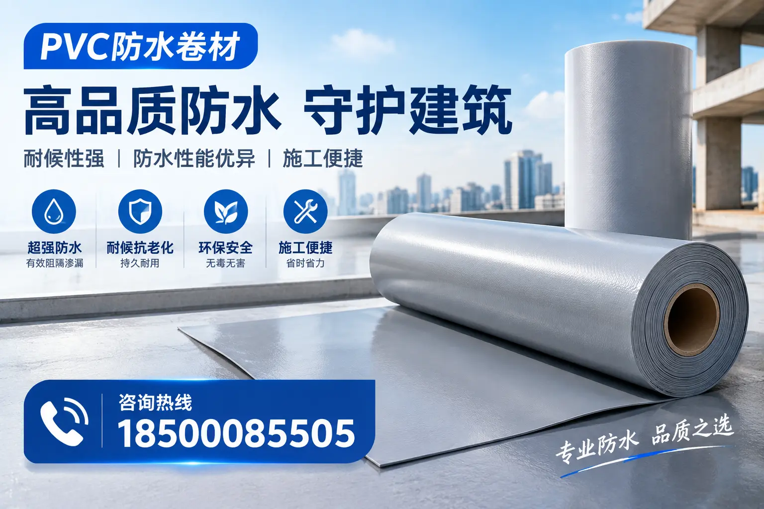 PVC防水卷材的防水效果评测,适合保亭的科学依据